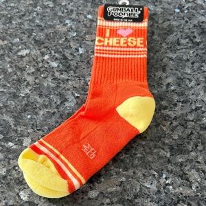 I Love Cheese Orange and Yellow Socks
